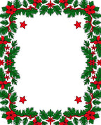 Evergreen Red Floral Christmas Border Rug
