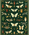 Enchanting Insect Floral Pattern Rug