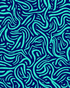 Aqua Swirl Pattern Dark Blue Rug