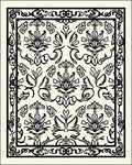Classic Floral Scroll Work Design Rug