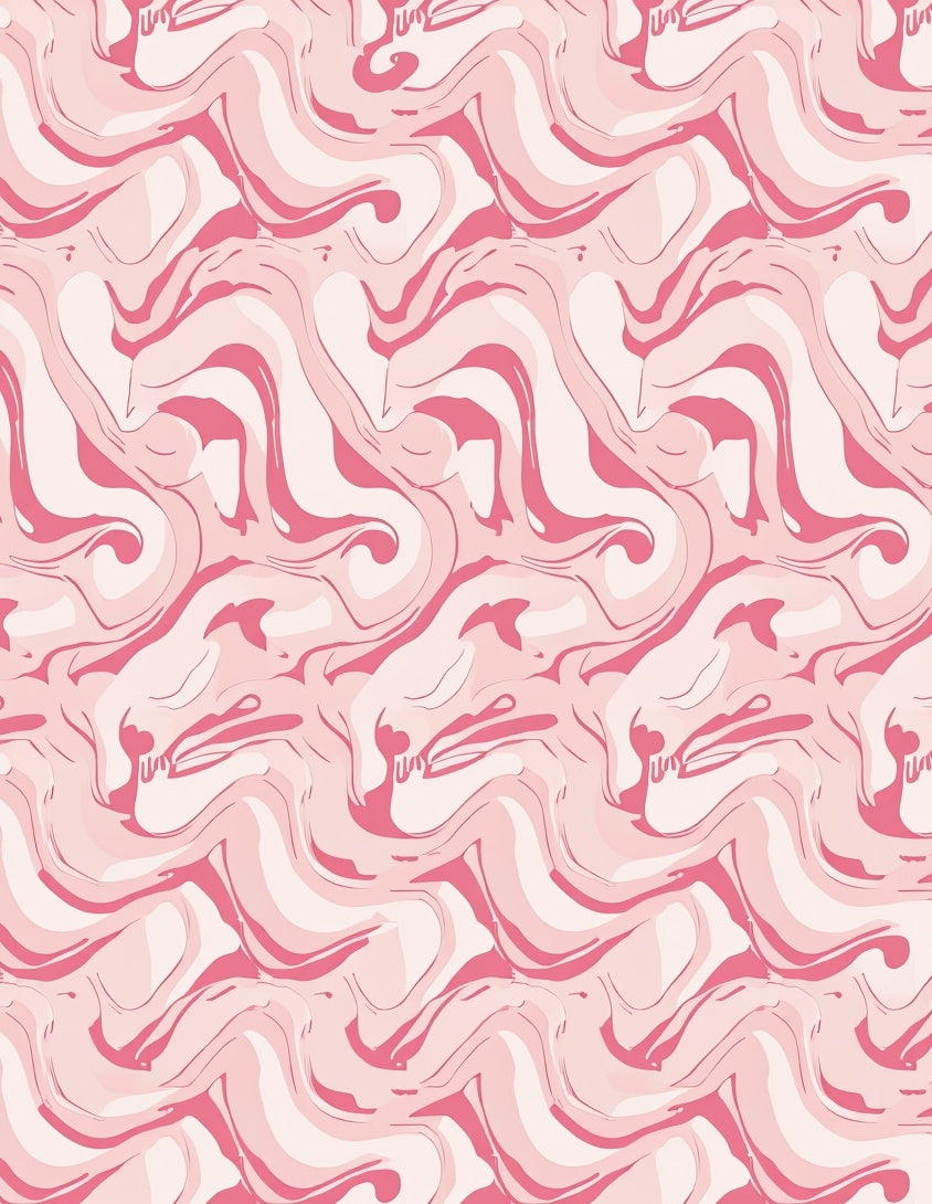 Soft Pink Swirl Pattern Rug