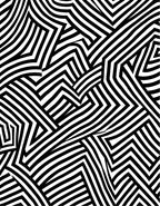Striking Black and White Geometric Maze Rug