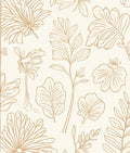Botanical Line Art Floral Pattern Rug
