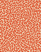 Orange Speckled Pattern Textile Design Rug