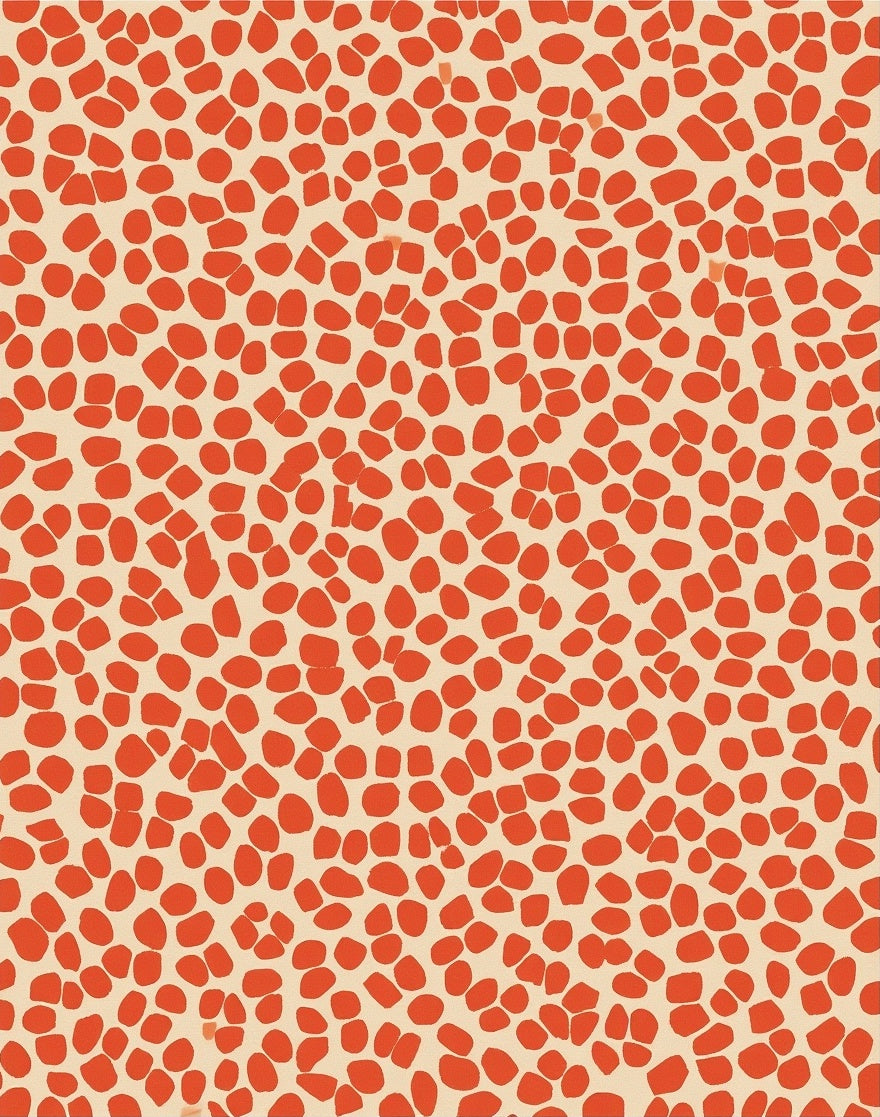 Orange Speckled Pattern Textile Design Rug