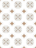 Brown Floral Medallion Repeating Pattern Rug