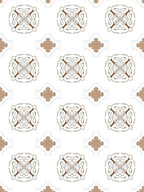 Brown Floral Medallion Repeating Pattern Rug
