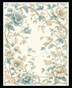 Elegant Floral Vine Pattern Rug