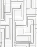 Minimalist Gray Abstract Geometric Rug