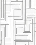 Minimalist Gray Abstract Geometric Rug