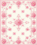 Elegant Pastel Floral Pattern Rug