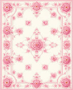 Elegant Pastel Floral Pattern Rug
