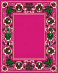 Whimsical Pink Nutcracker Border Rug