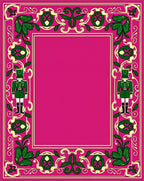 Whimsical Pink Nutcracker Border Rug