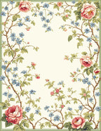 Vintage Floral Vine Pattern Rug