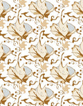 Terra Cotta Floral Swirls Pattern Rug