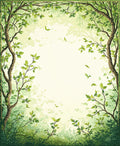 Verdant Forest Canopy With Leaves Rug