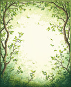 Verdant Forest Canopy With Leaves Rug