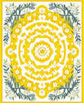 Golden Floral Maze Inspired Design Rug