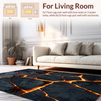 Cracked Obsidian Lava Flow Rug