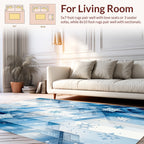 Winter Snowflake Geometric Pattern Rug