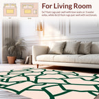 Abstract Organic Green Contour Rug