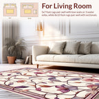 Vibrant Floral Vine Scrollwork Pattern Rug