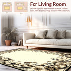 Vintage Floral Vine Border Design Rug
