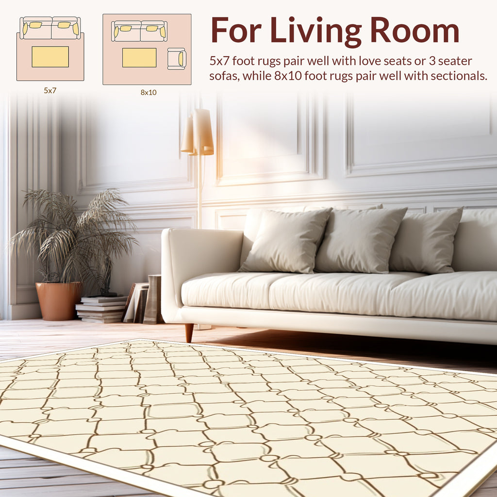Chain Link Lattice Pattern Rug