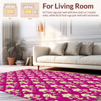 Orchid And Leaf Detailed Pattern Rug
