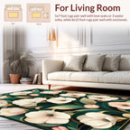 Elegant Floral And Leafy Art Nouveau Rug