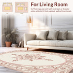 Antique Floral Scrollwork Medallion Rug