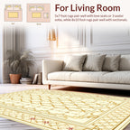 Elegant Golden Geometric Lattice Rug