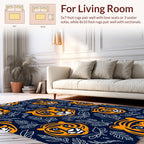 Bold Tiger Floral Pattern Rug