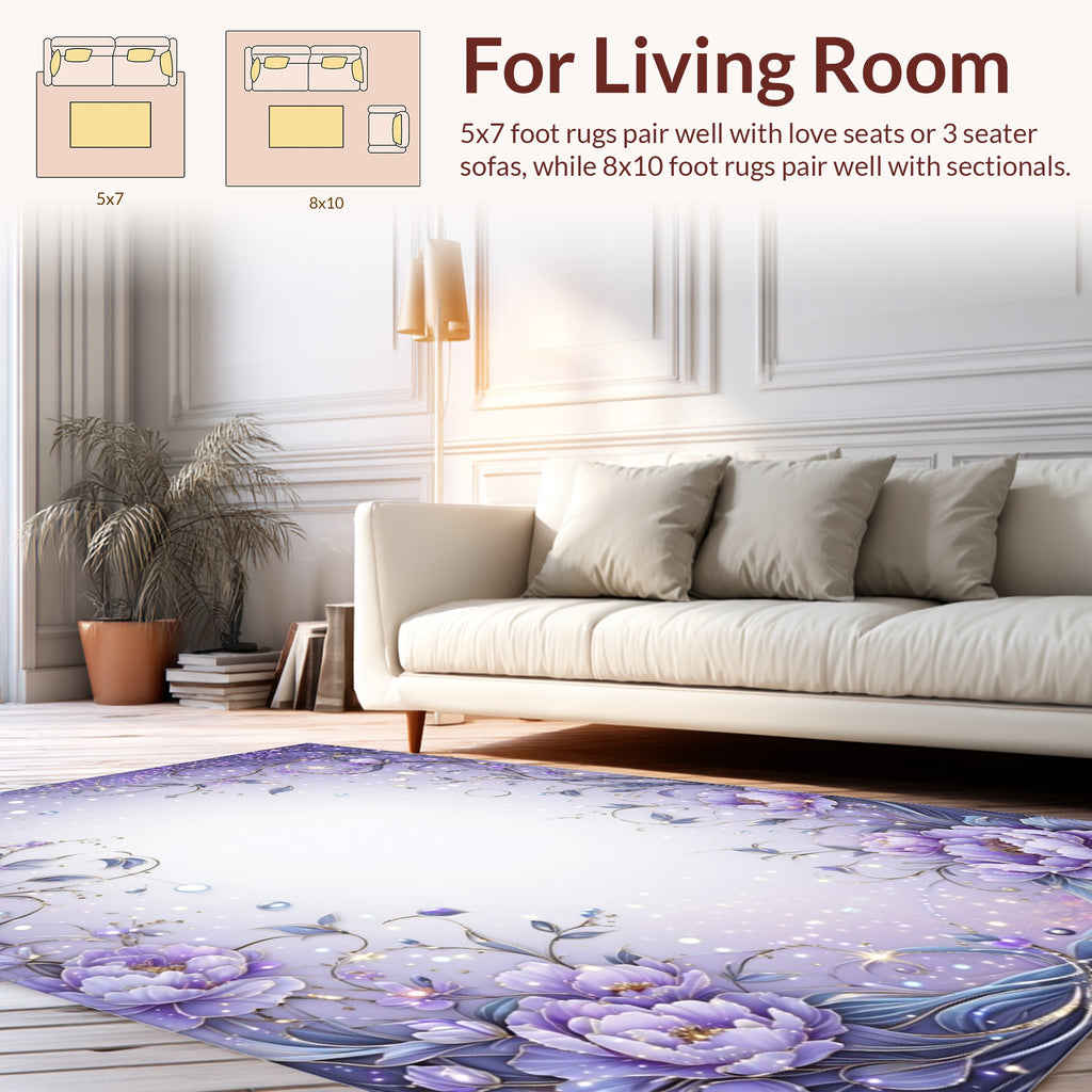 Enchanting Floral Whimsical Pattern Rug