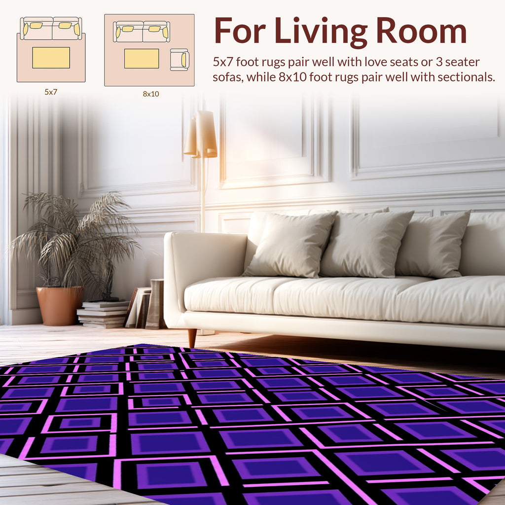 Diamond Intersect Geometric Design Rug