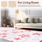 Coral Starfish Aquatic Swirl Pattern Rug