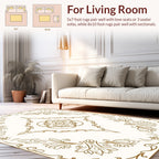 Classic Floral Scrollwork Decorative Design Rug