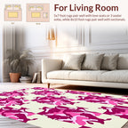 Pink Camouflage Checkerboard Pattern Rug