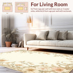 Delicate Floral Vine Scroll Design Rug