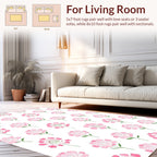 Pink Floral Pattern Design Rug