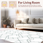 Abstract Geometric Outline Design Rug
