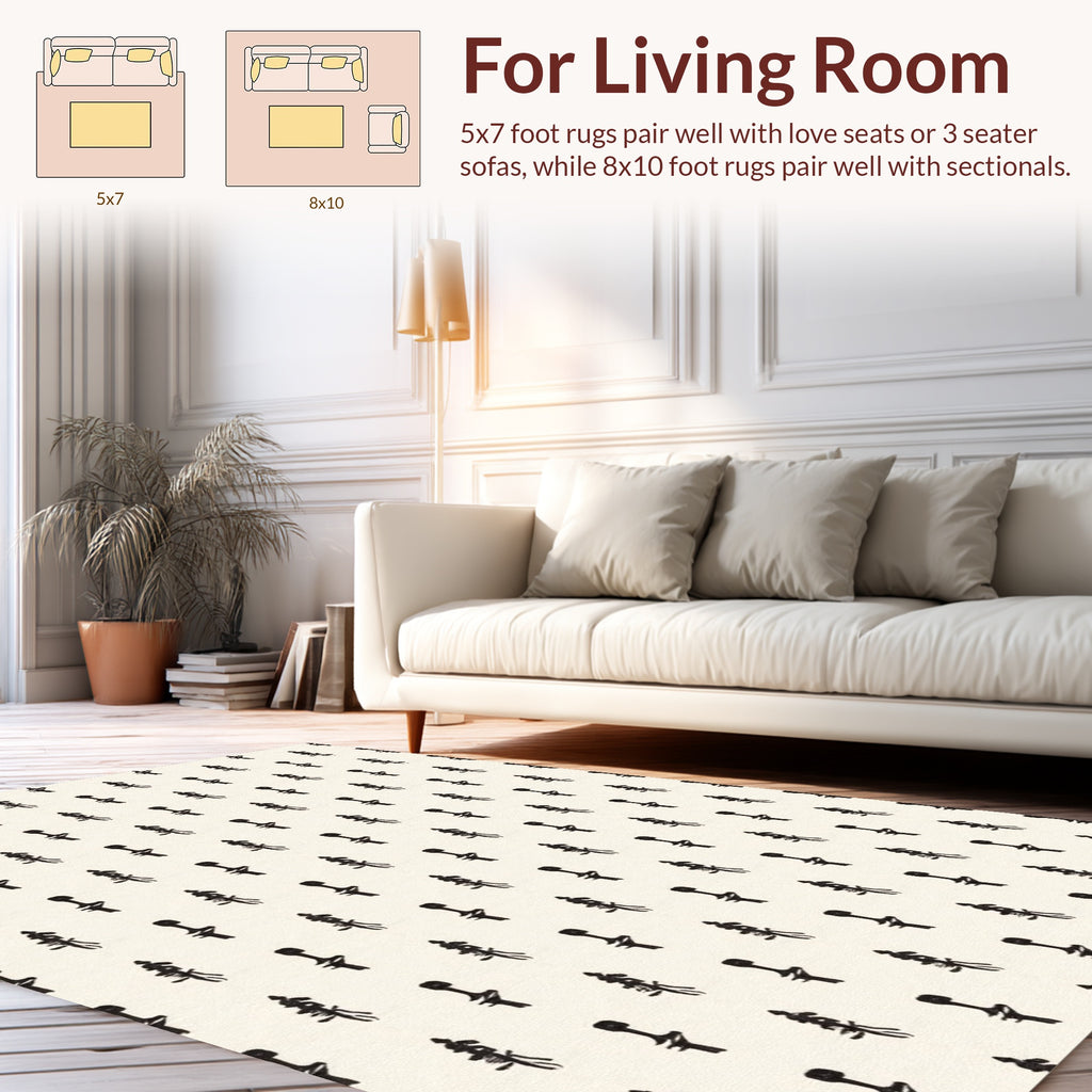 Abstract Sketchy Tree Pattern Rug
