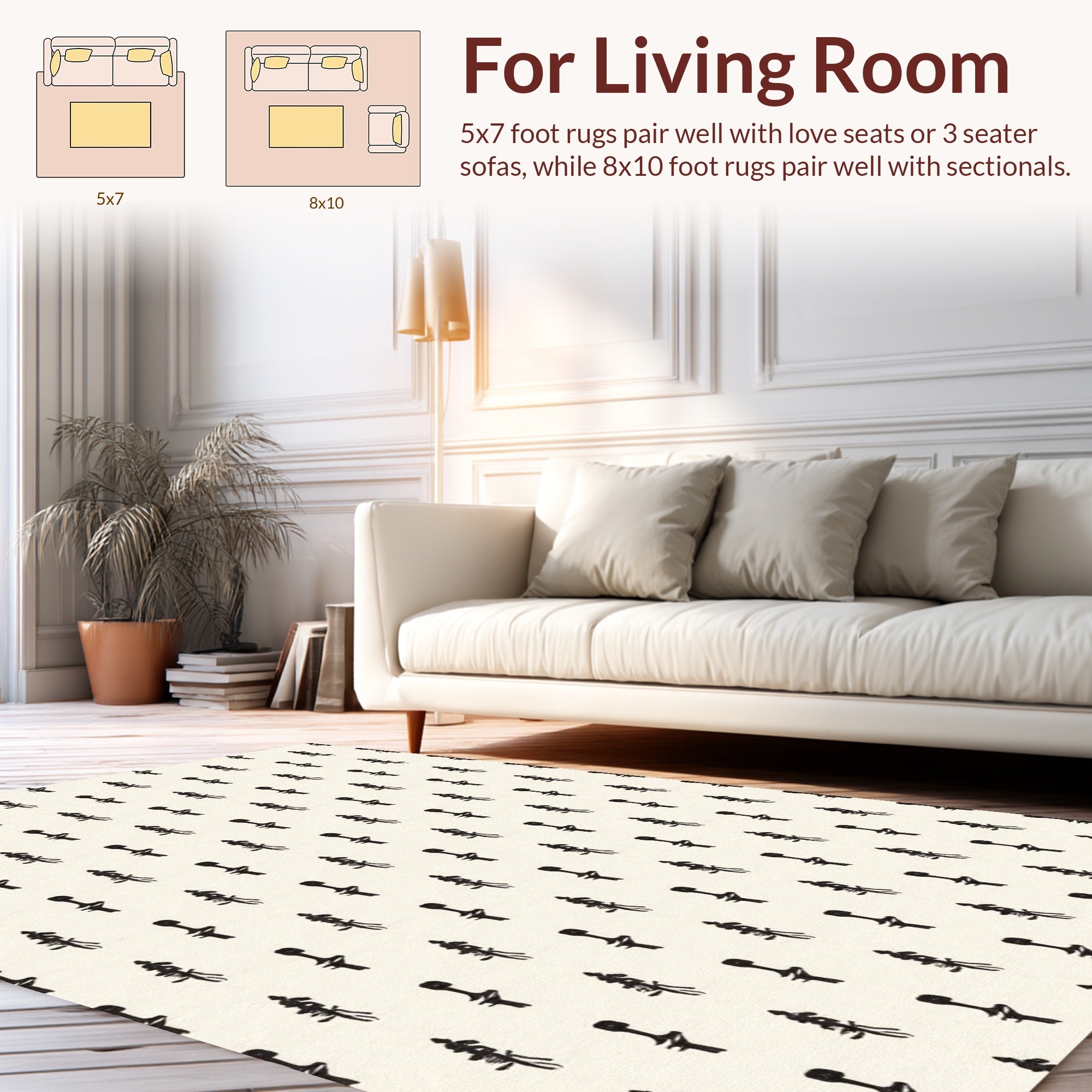 Abstract Sketchy Tree Pattern Rug
