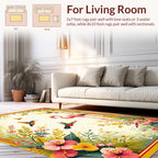 Floral Birds Flamingo Tropical Pattern Rug