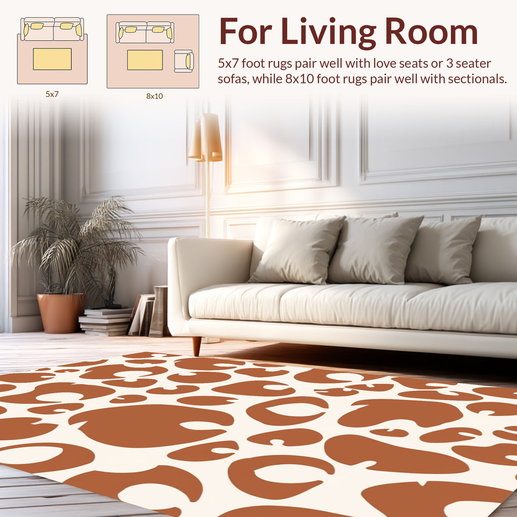 Abstract Animal Print Pattern Rug