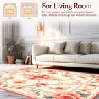 Elegant Floral Scrollwork Cream Rug