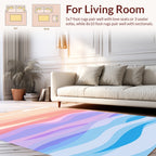 Wavy Gradient Abstract Design Rug