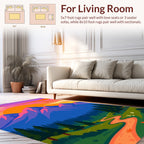 Vibrant Mountain Sunset Landscape Design Rug