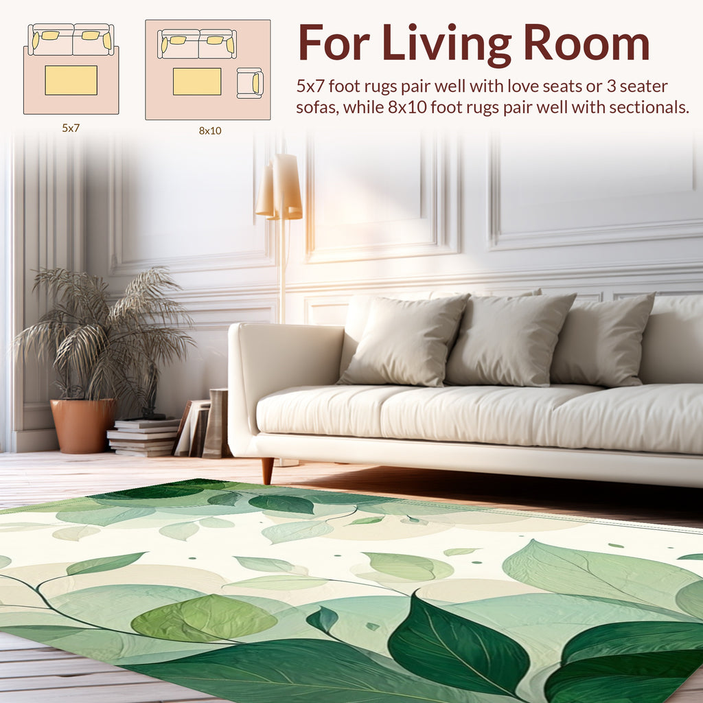 Greenery Floral Artwork Design Rug